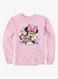 Disney Minnie Mouse Cat Flowers Sweatshirt
