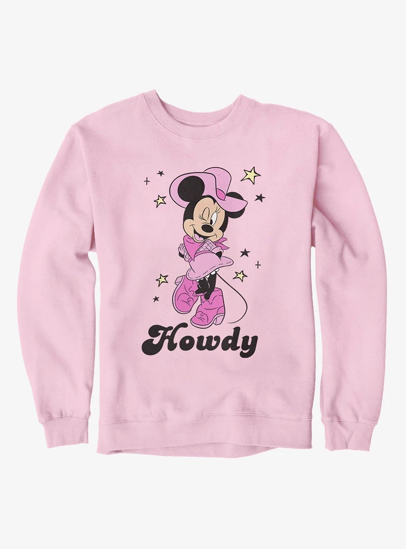 Disney Minnie Mouse Howdy Cowgirl Wink Sweatshirt