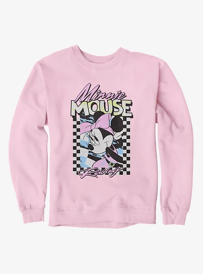 Disney Minnie Mouse Racing Checkered Frame Sweatshirt