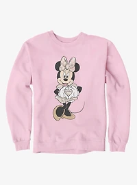 Disney Minnie Mouse Heart Hands Pink Camo Dress Sweatshirt