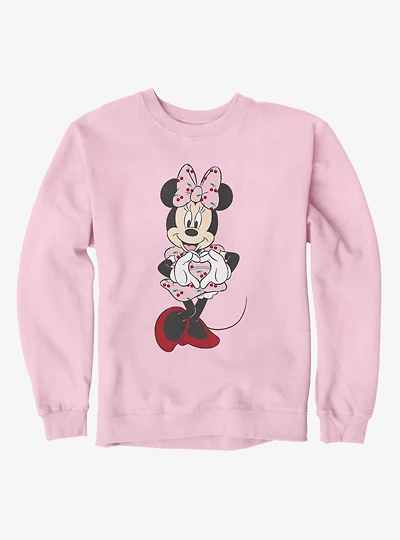 Disney Minnie Mouse Heart Hands Cherry Drop Dress Sweatshirt
