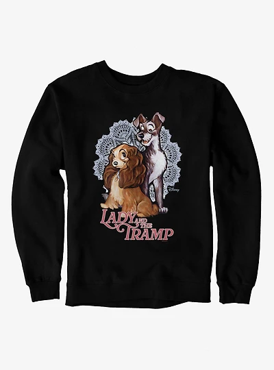 Disney Lady And The Tramp Doily Couple Sweatshirt