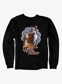 Disney Lady And The Tramp Doily Couple Sweatshirt