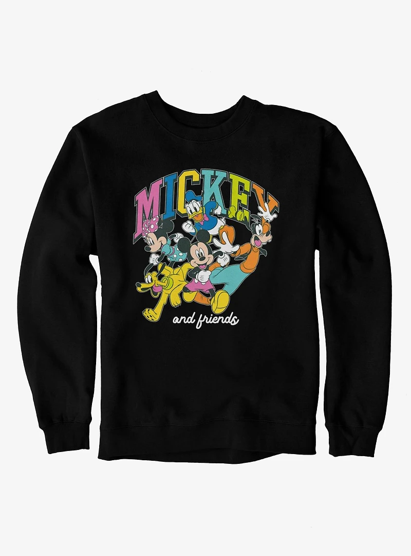 Disney Mickey Mouse & Friends Running Colors Group Sweatshirt