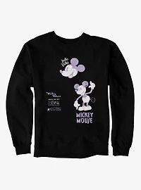 Disney Mickey Mouse Character Model Retro Sketch Sweatshirt