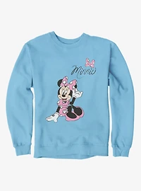 Disney Minnie Mouse Pink Dress Polka Dots Sweatshirt