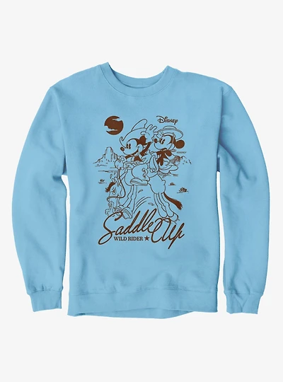 Disney Mickey Mouse Saddle Up Wild Ride Line Art Sweatshirt