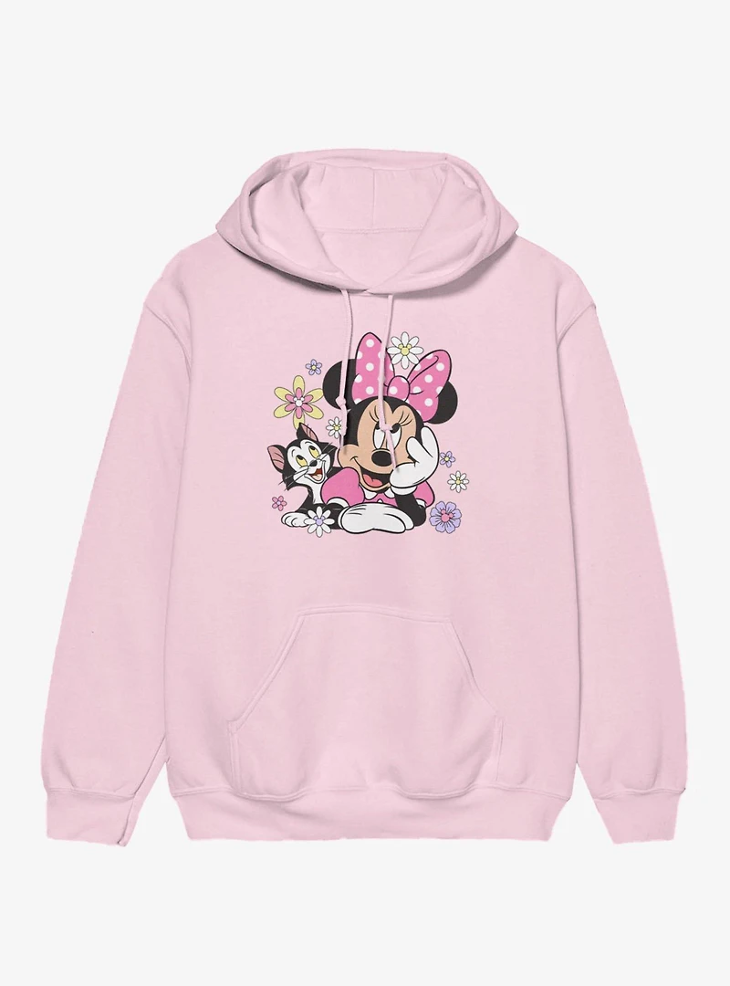 Disney Minnie Mouse Cat Flowers Hoodie