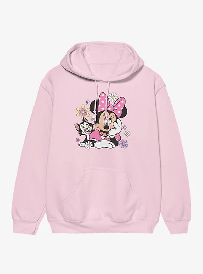 Disney Minnie Mouse Cat Flowers Hoodie