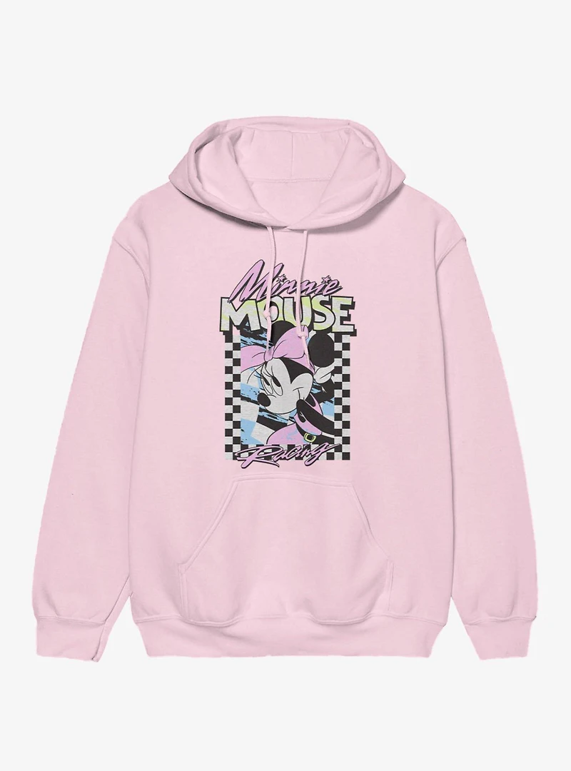 Disney Minnie Mouse Racing Checkered Frame Hoodie