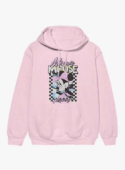 Disney Minnie Mouse Racing Checkered Frame Hoodie