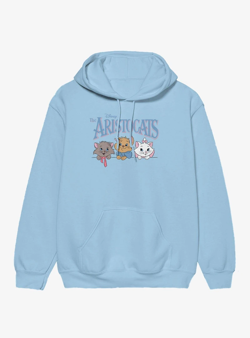 Disney The Aristocats Logo Kitten Face Lineup Hoodie