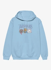 Disney The Aristocats Logo Kitten Face Lineup Hoodie