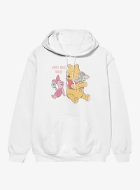 Disney Winnie The Pooh Happy Days Ahead With Piglet Flowers Hoodie