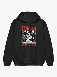 Disney Mickey Mouse Thinking On The Street Photo Hoodie