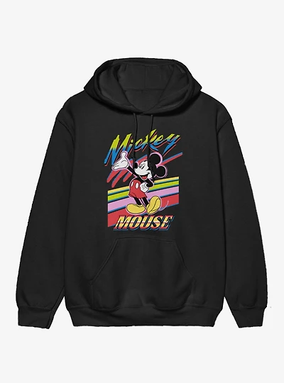 Disney Mickey Mouse Retro Paint Stripes Hoodie