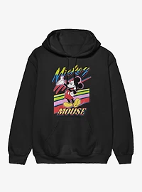 Disney Mickey Mouse Retro Paint Stripes Hoodie