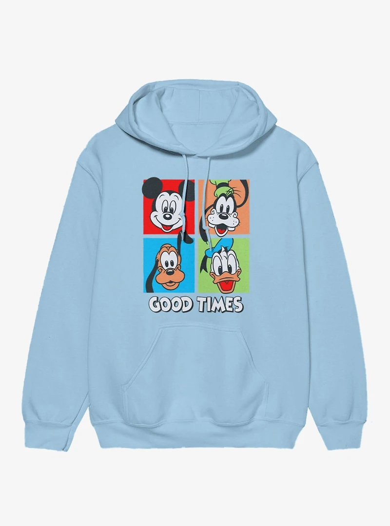 Disney Mickey Mouse Good Times Squares Donald Goofy Pluto Hoodie
