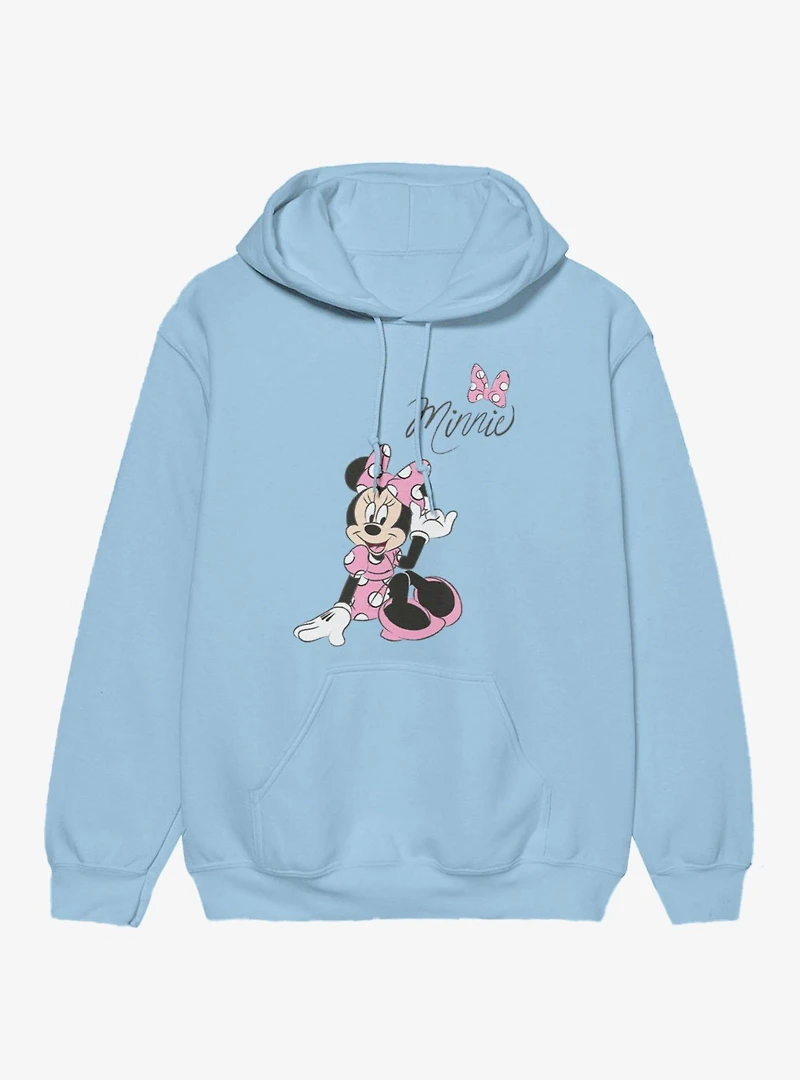 Disney Minnie Mouse Pink Dress Polka Dots Hoodie
