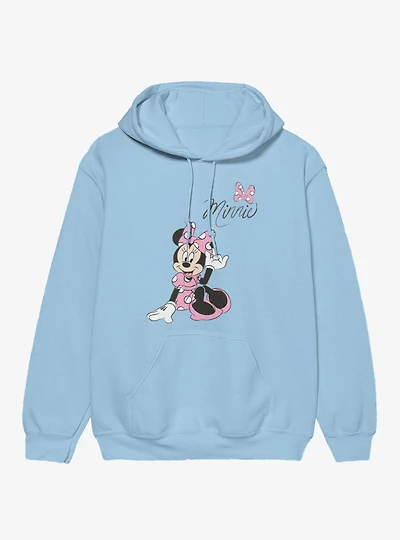 Disney Minnie Mouse Pink Dress Polka Dots Hoodie