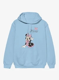 Disney Minnie Mouse Pink Dress Polka Dots Hoodie