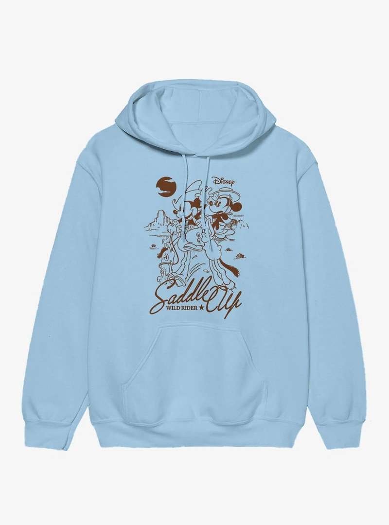 Disney Mickey Mouse Saddle Up Wild Ride Line Art Hoodie