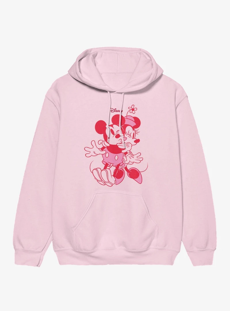 Disney Mickey Mouse Pink Hug And Heart Minnie Hoodie