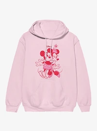 Disney Mickey Mouse Pink Hug And Heart Minnie Hoodie