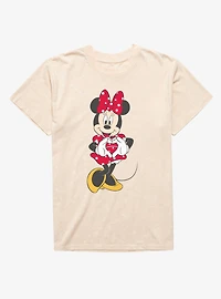 Disney Minnie Mouse Heart Hands Polka Dot Dress Mineral Wash T-Shirt