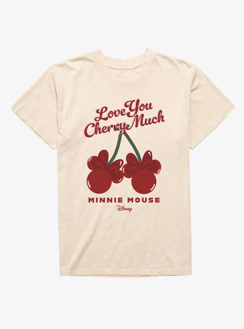Disney Minnie Mouse Love You Cherry Much Mineral Wash T-Shirt