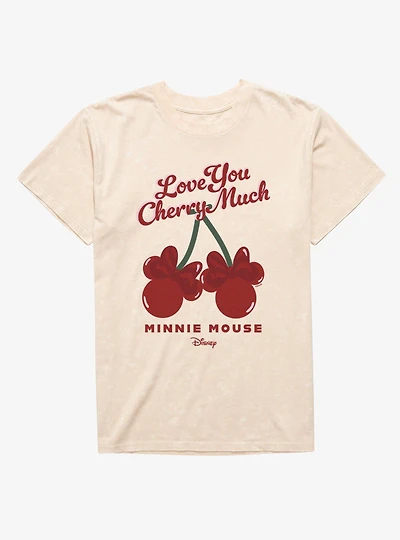 Disney Minnie Mouse Love You Cherry Much Mineral Wash T-Shirt