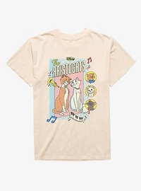 Disney The Aristocats Vintage Music Cover Mineral Wash T-Shirt