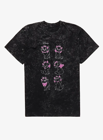 Disney The Aristocats Marie Pink Leopard Color Pop Mineral Wash T-Shirt