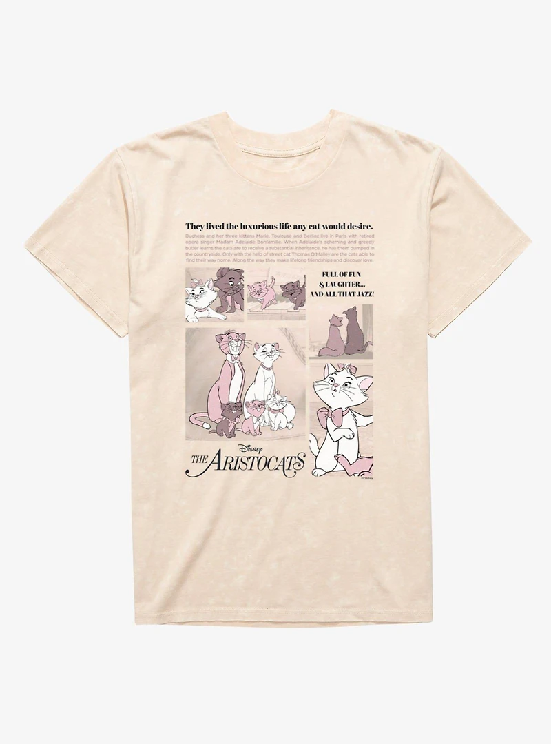 Disney The Aristocats Story Panels Mineral Wash T-Shirt
