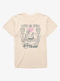 Disney Lady And The Tramp Love Spaghetti Night Mineral Wash T-Shirt