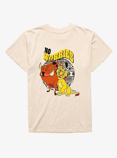 Disney The Lion King No Worries Group Mineral Wash T-Shirt