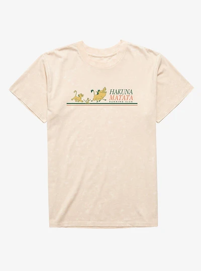 Disney The Lion King Hakuna Matata Running Club Stripes Mineral Wash T-Shirt