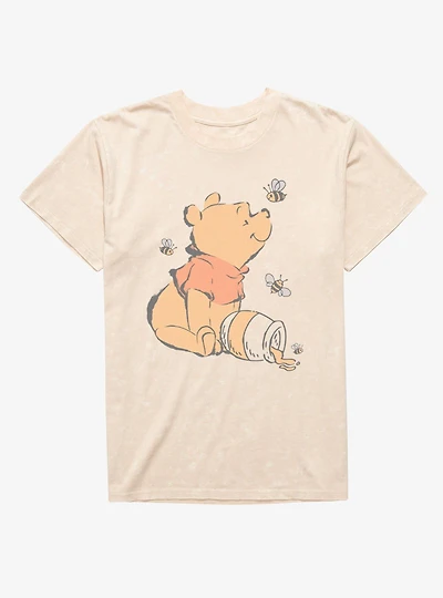 Disney Winnie The Pooh Honey Spills And Bumblebees Mineral Wash T-Shirt