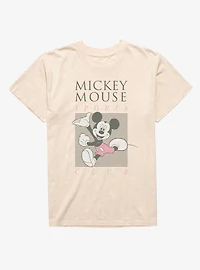 Disney Mickey Mouse Sports Club Lines Mineral Wash T-Shirt