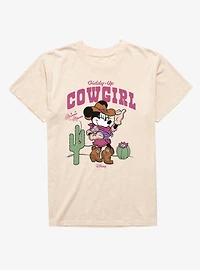 Disney Minnie Mouse Giddy Up Cowgirl Desert Mineral Wash T-Shirt