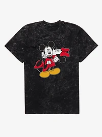 Disney Mickey Mouse Carrying Kiss Minnie Mineral Wash T-Shirt