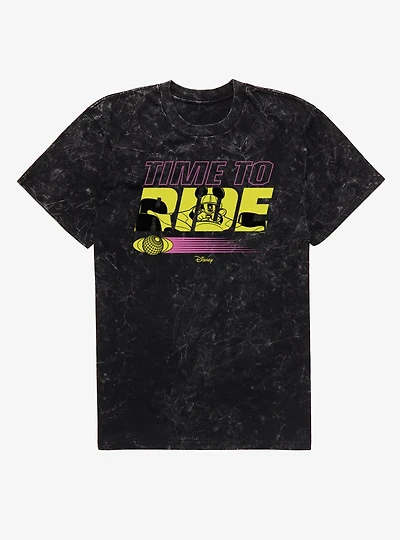 Disney Mickey Mouse Time To Ride Mineral Wash T-Shirt