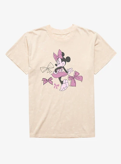 Disney Minnie Mouse Bows Of Fashion Sketch Mineral Wash T-Shirt