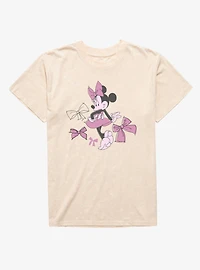 Disney Minnie Mouse Bows Of Fashion Sketch Mineral Wash T-Shirt