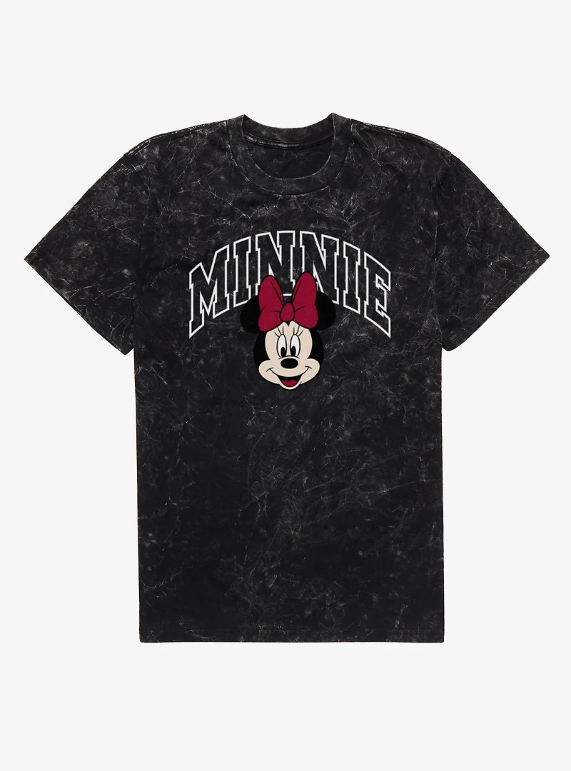 Disney Minnie Mouse Collegiate Outline Mineral Wash T-Shirt