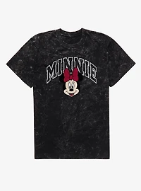 Disney Minnie Mouse Collegiate Outline Mineral Wash T-Shirt