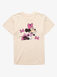 Disney Minnie Mouse Pink Bow Dreamer Mineral Wash T-Shirt