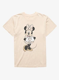 Disney Minnie Mouse Heart Hands Pink Camo Dress Mineral Wash T-Shirt
