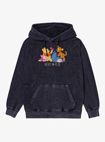 Disney Winnie The Pooh Cute Ready To Play Vintage Mineral Washed Hoodie