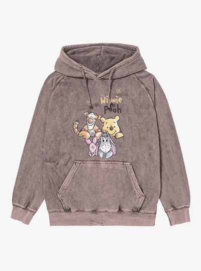 Disney Winnie The Pooh Smiley Friends Look To You Vintage Mineral Washed Hoodie